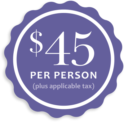 Signature Package - $45 per person seal