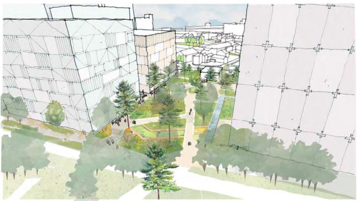 Sketch of proposed Manchester Digital Campus - Ancoats
