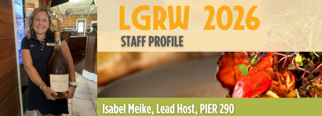 Staff profile header image for Isabel Meike at PIER 290 restaurant.