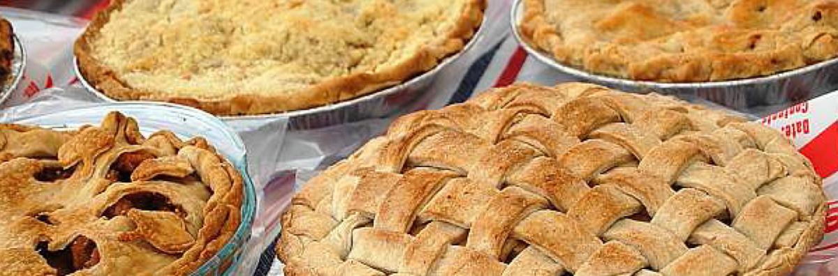 Fruit pies with decorative tops featured at the New Cumberland Apple Festival