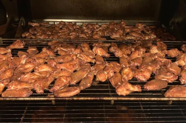 A behind-the-scenes look at Squealer's signature wings in process! Get 'em as a 10 or 20 piece appetizer, or as part of their famous Smokin' Pit Sampler!