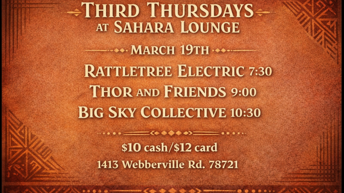 Third Thursdays at Sahara Lounge