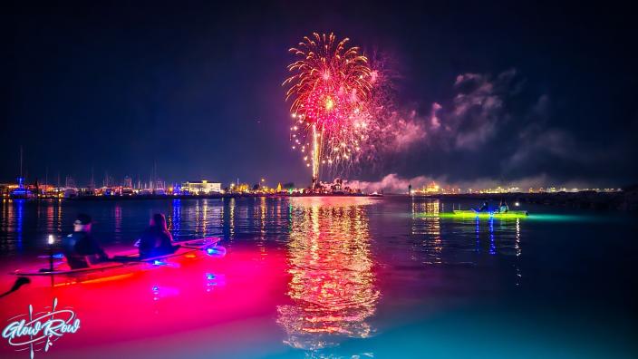 Fireworks over the Water with Glow Row — event imagery
