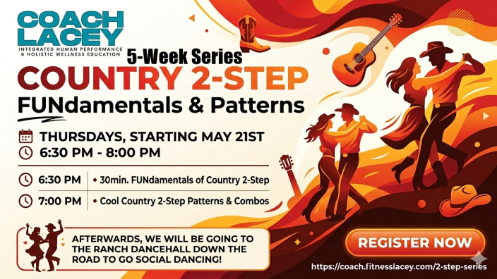 Country 2-Step FUNdamentals & Patterns 5-Week Series +BONUS Week! • Thursdays @ Casa Ortiz — event imagery