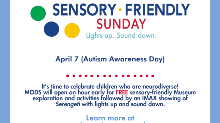 Sensory Friendly Sunday and Autism Awareness Day at Museum of Discovery and  Science on April 7