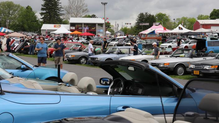 Vintage car exhibit at Carlisle Car Show 2025