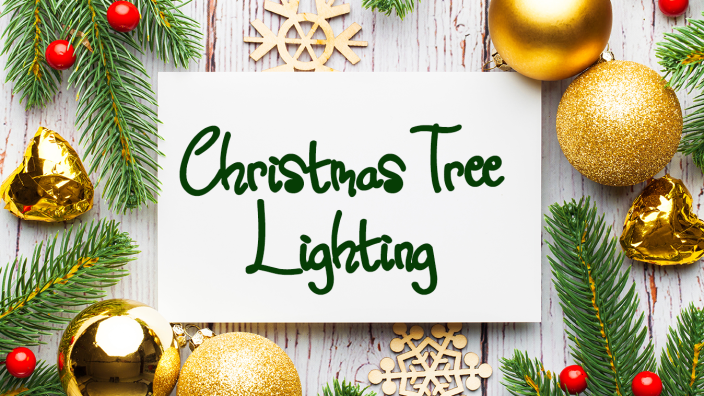 Four Oaks Christmas Tree Lighting Graphic