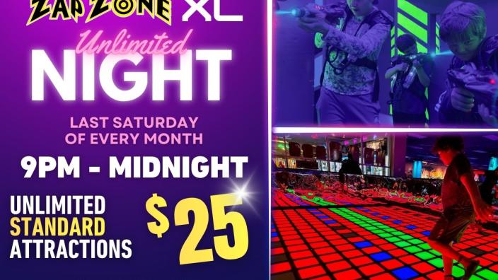 Discover Kalamazoo | Zap Zone XL Unlimited Night