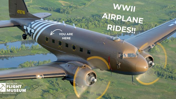 Discover Kalamazoo | WWII Airplane Ride: Fly in the C-47 