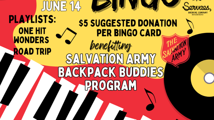 Music Bingo, Benefiting Salvation Army Backpack Buddies Program