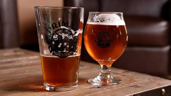 T-shirt Primal Brewery Beer – Gris – Taille L – Occasion Comme Neuf