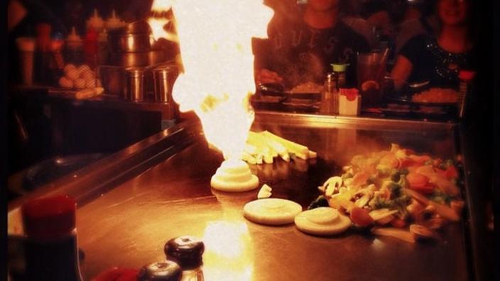 Nearby hibachi grill top