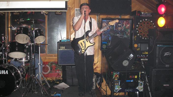 Older Budwiser at Black Bear Bar & Grill