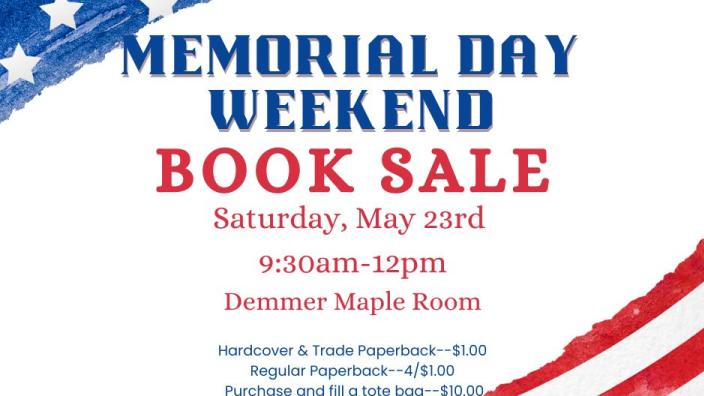 Memorial Day Weekend Book Sale
