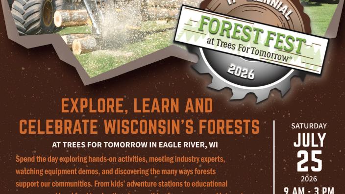 11th Biennial FOREST FEST at Trees For Tomorrow, 2026