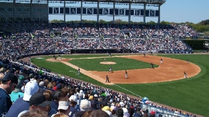 George M. Steinbrenner Field New York Yankees baseball spring training  stadium in Tampa Florida Stock Photo - Alamy