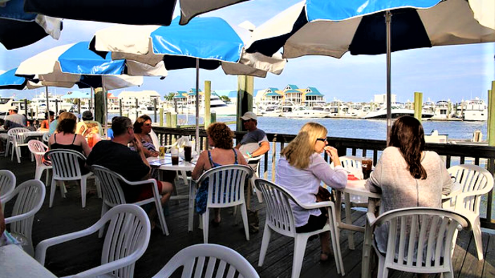 Restaurants online at dockside