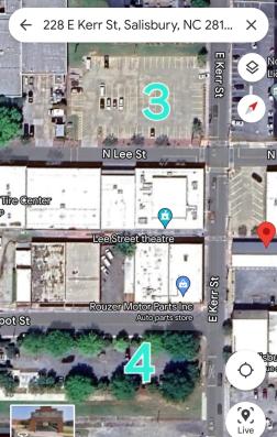 Picture of map showing parking options