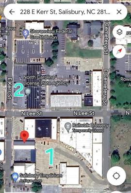 Picture of map showing parking options