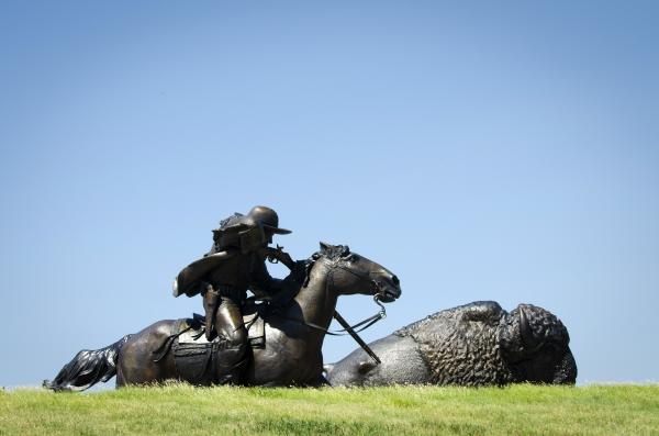 Statue of Buffalo Bill in Oakley, KS