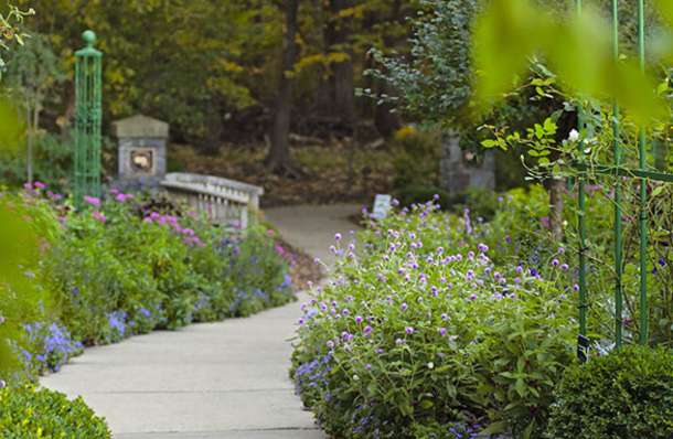 Garden path at the Overland Park Arboretum