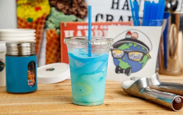 A blue coolie shake from Cool World Ice Cream Shop