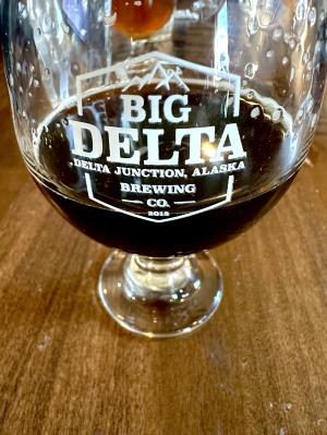Glass of beer at Big Delta Brewing.