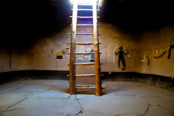 A reconstructed Kiva at the Coronado State Monument just North of Albuquerque.