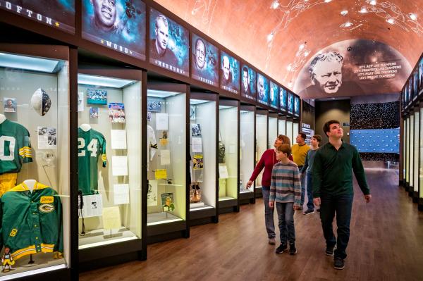 Kids exploring hall of fame