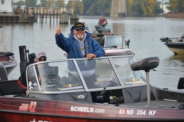 Fisherman thumbs up