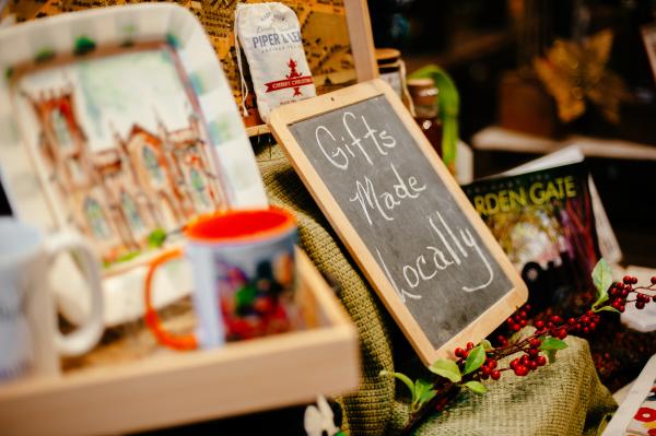 A selection of locally made gifts at Harrison Brothers Hardware in Huntsville, AL