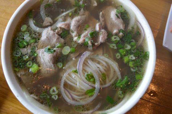 Brisket pho with vermicelli noodles