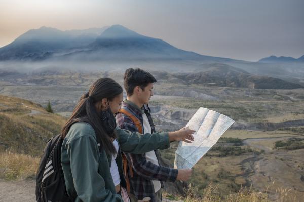 Couple at Mount St. Helens