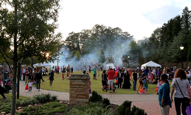 Sandy Springs' Linear Park full of people for the annual halloween event