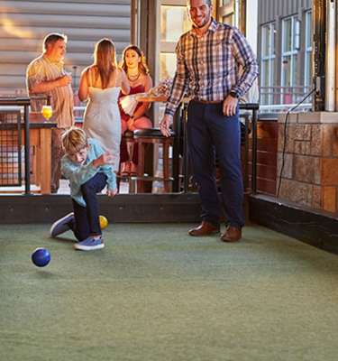 Bocce at Pinstripes in OP