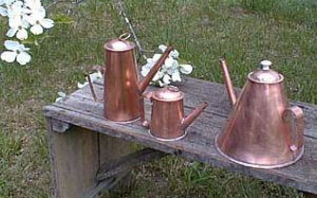 Antique Copper Coffee Pot. Colonial Virginia, Hampton VA Hand Made