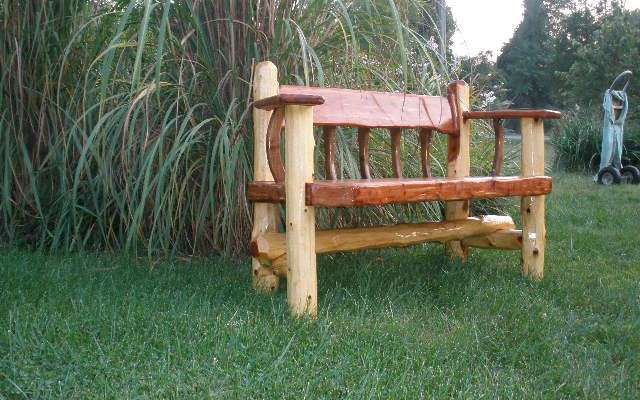 Log chairs and benches clearance