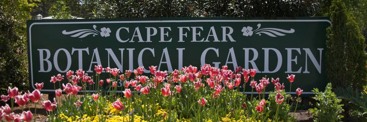 Cape Fear Botanical Garden Sign