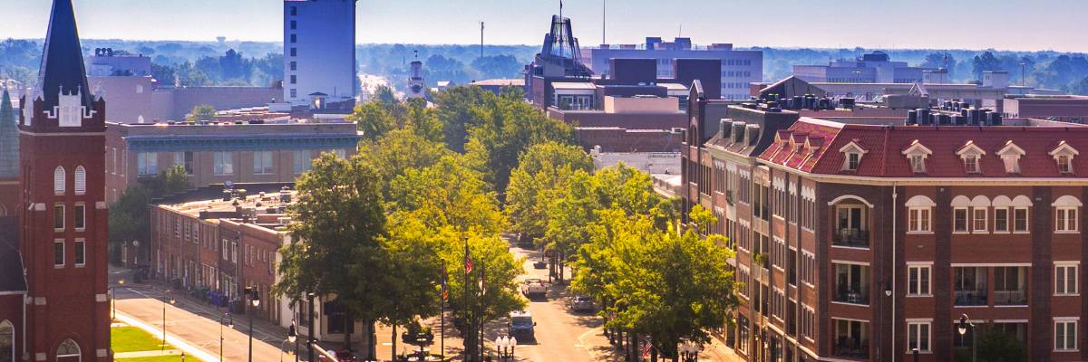 Image of Downtown Fayetteville NC skyline