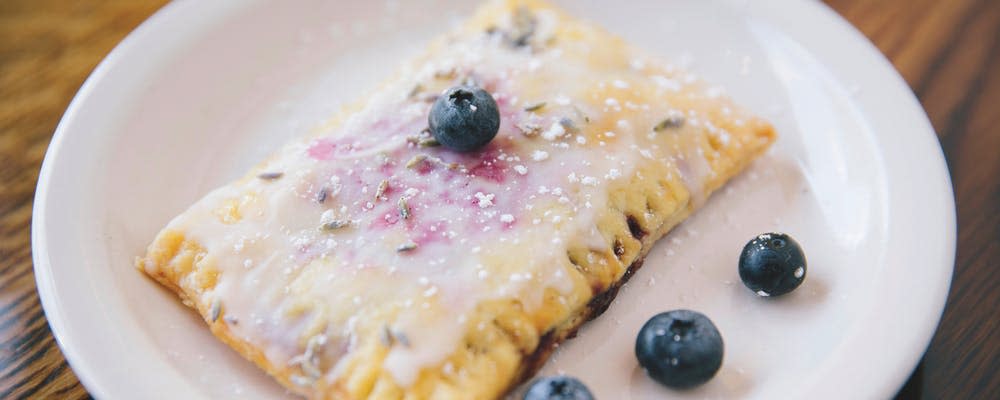 Lavendar Bluebery Toaster Pastry at Morning Day Cafe by Brad Zweerink.