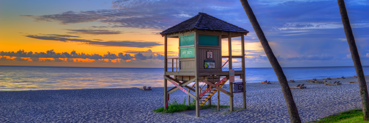 Life Guard Hut On Beach