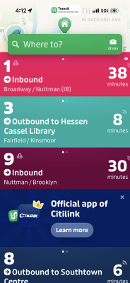 Using the Transit app