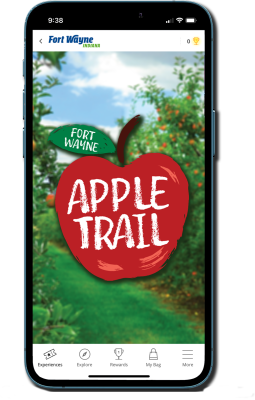 Picture of the Fort Wayne Apple Trail digital pass on a smartphone