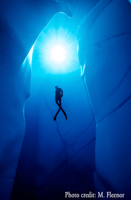 Freediving Matanuska Glacier