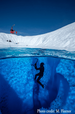 Heli glacier diving