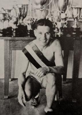 Amadeo Tommasini with trophies