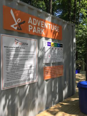 ZipZone Adventure Park Sign