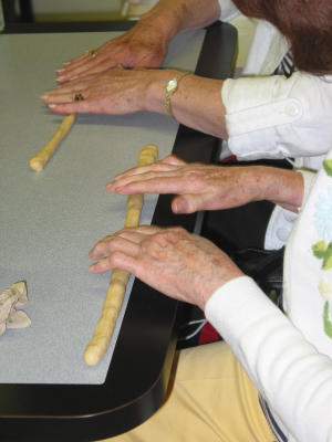 Group Pretzel Rolling