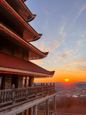The Pagoda at Sunset