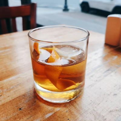 Black Chai Manhattan The Hollow Bar + Kitchen Halloween Cocktail